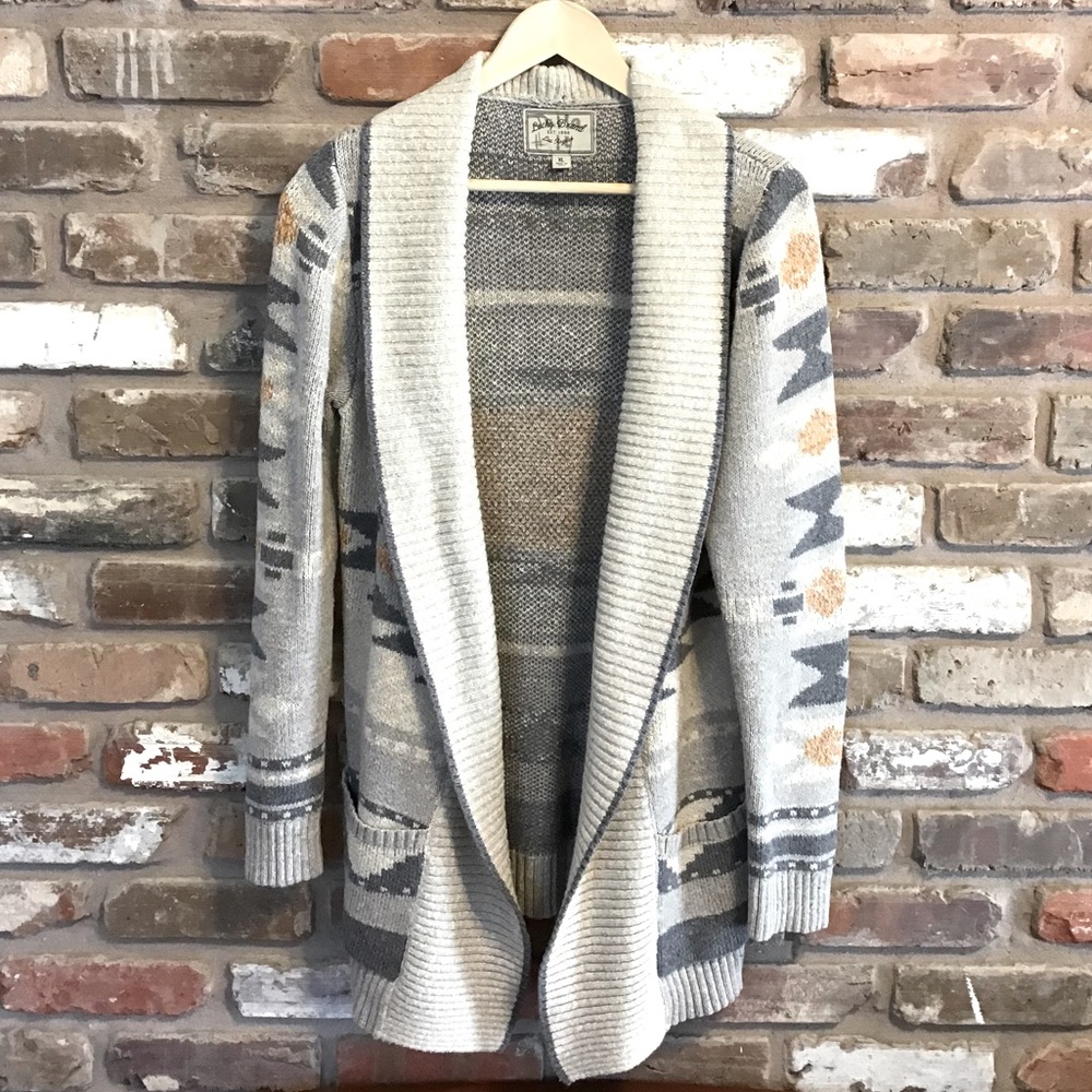 LUCKYBRAND Southwest Aztec Pocket Cardigan…